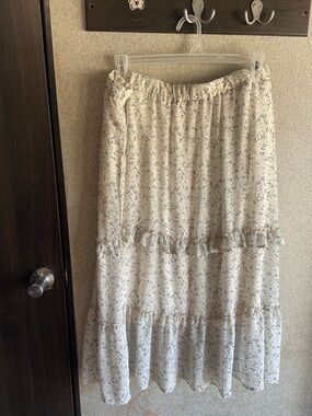 Floral tiered maxi skirt 3x cottagecore farmcore fairy whimsical modest NEW